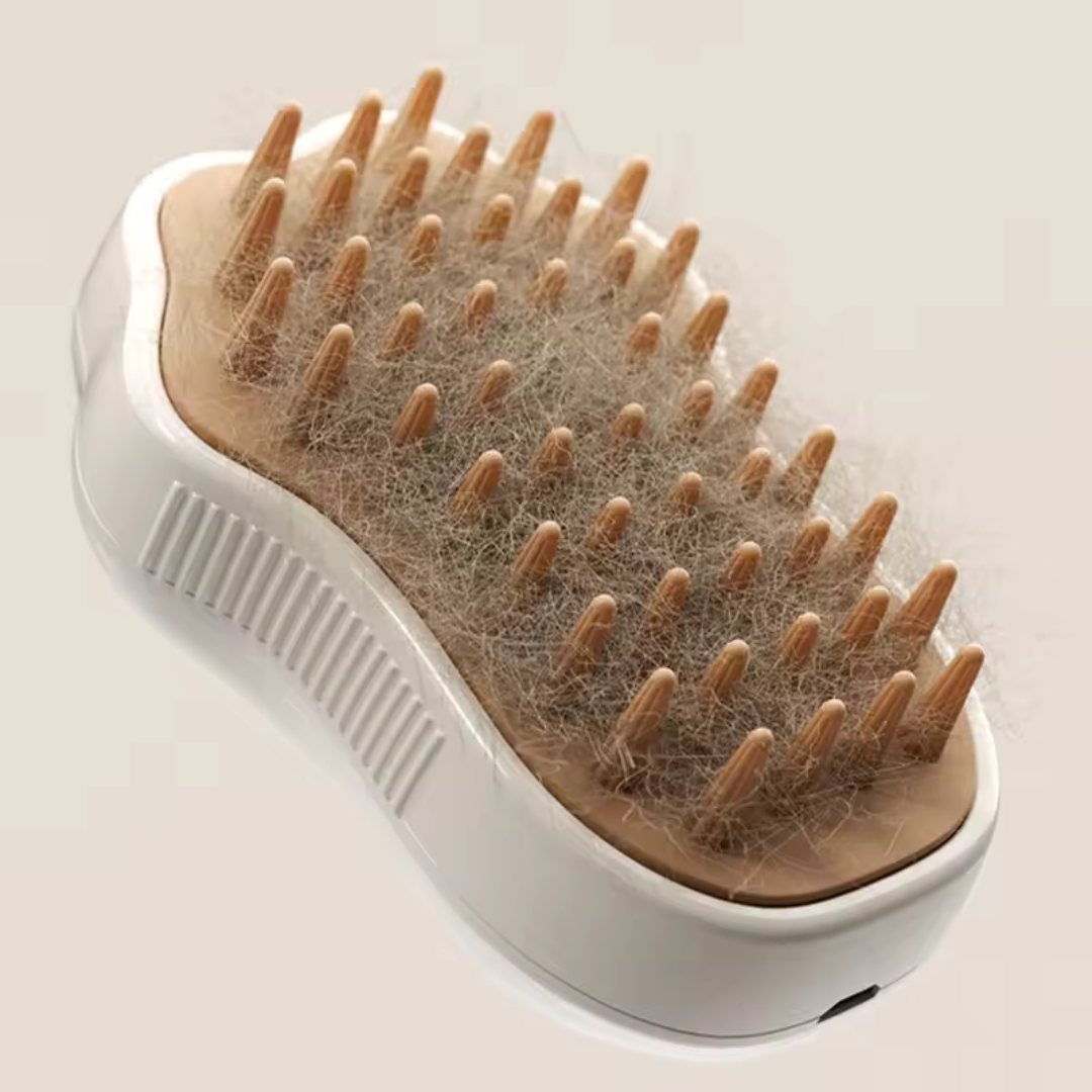 Cepillo de vapor 3 en 1 para gatos, cepillo de vapor eléctrico con pulverizador, cepillo de pelo para gatos, peine para masaje, herramienta de aseo