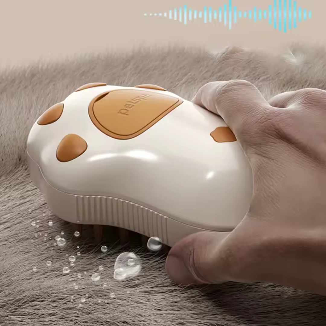 Cepillo de vapor 3 en 1 para gatos, cepillo de vapor eléctrico con pulverizador, cepillo de pelo para gatos, peine para masaje, herramienta de aseo